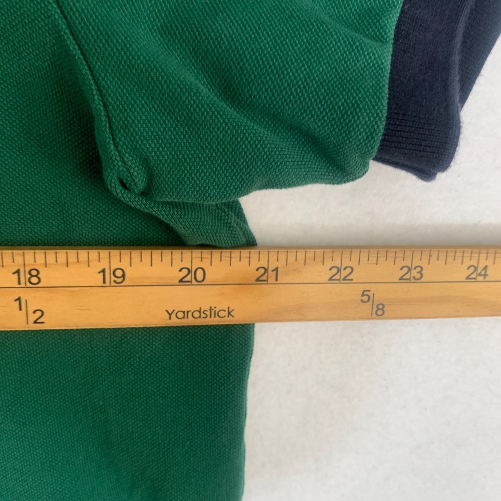 Prada Milano Polo Shirt Mens XXL Green Short Sleeve SJJ888 Contrast Trim Logo - Picture 7 of 8